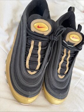 Nike Black & Gold Air Max 97 Style Sneakers
